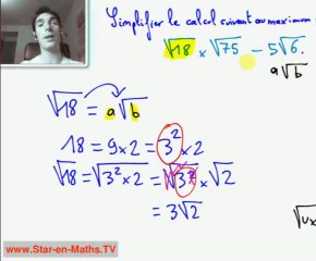 Calcul avec racine carrée