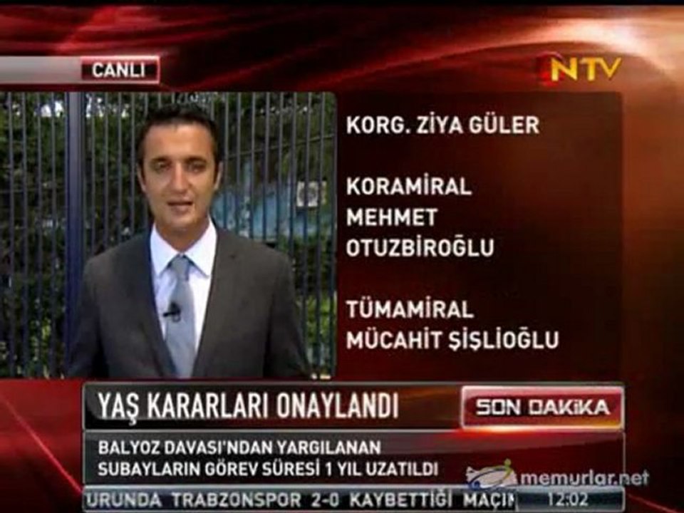 YAŞ'ta tutuklu general krizine 1 yıl erteleme