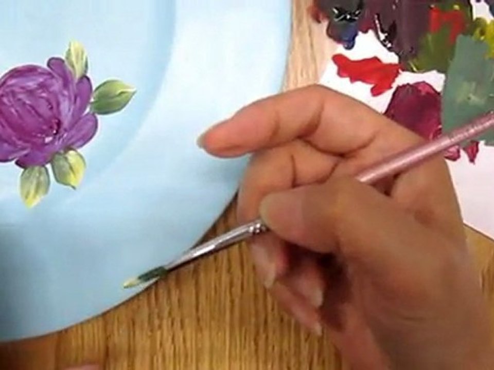 Stroke Rose clock 筆法玫瑰彩繪鐘 Part 1