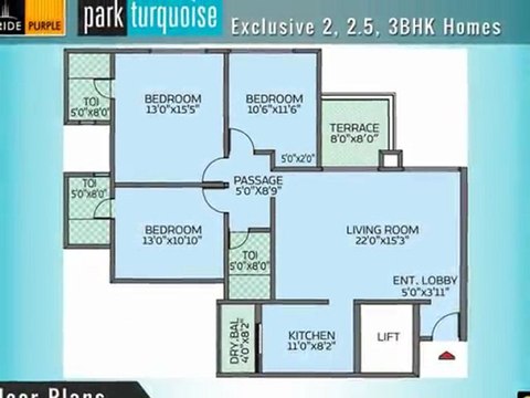 Park Turquoise 3 BHK premium luxury apartments in Wakad Pune