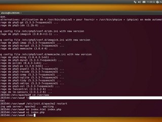 Tutoriel video : Installation d'apache, mysql, PHP et phpmyadmin sur un serveur dédié
