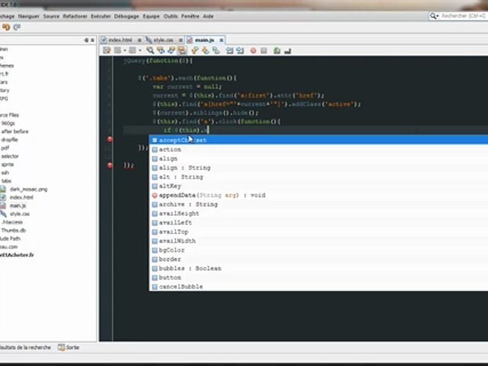 Créer un système d'onglets avec jQuery