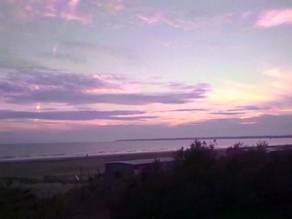 Couché de soleil sur la plage de Saint Brévin les pins (l'océan)