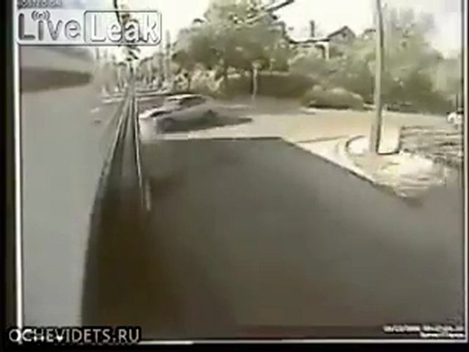 compilation of accidents. Camcorders in an American bus.