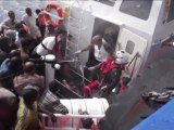 Des réfugiés libyens sauvés au large de Lampedusa