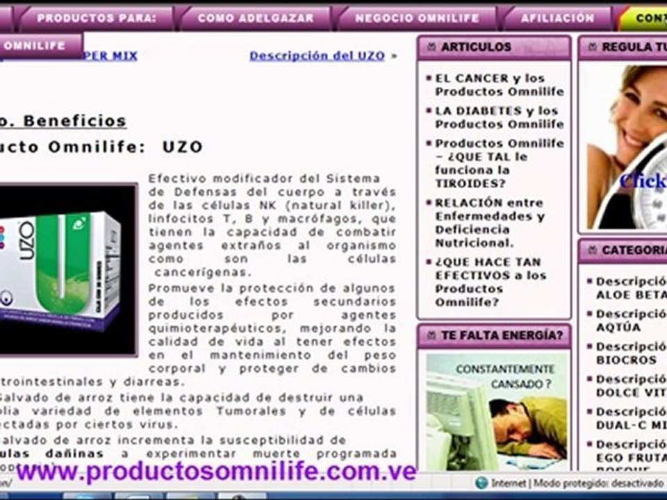 Productos Omnilife y el Cáncer.
