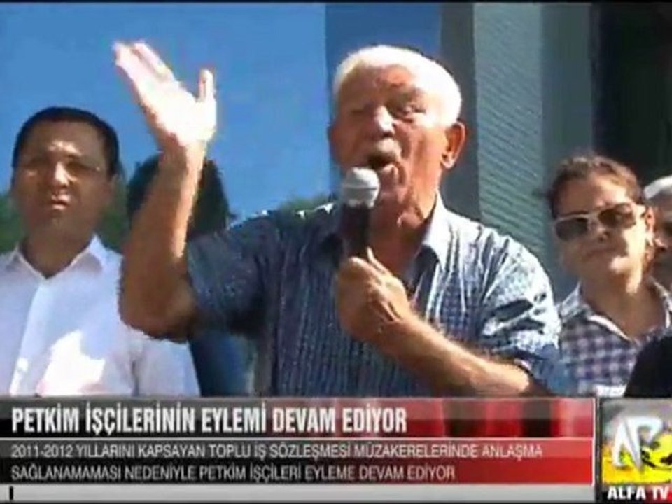 Petkim işçilerinin eylemi devam ediyor