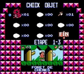 Hudson's Adventure Island III, NES - Test muet Lyssal