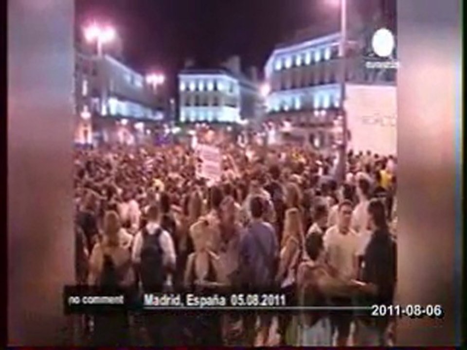 ESPAGNE - MADRID manif des  indignés 05-08-2011