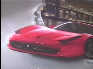 Déco graffiti - Ferrari dans une chambre d'ado
