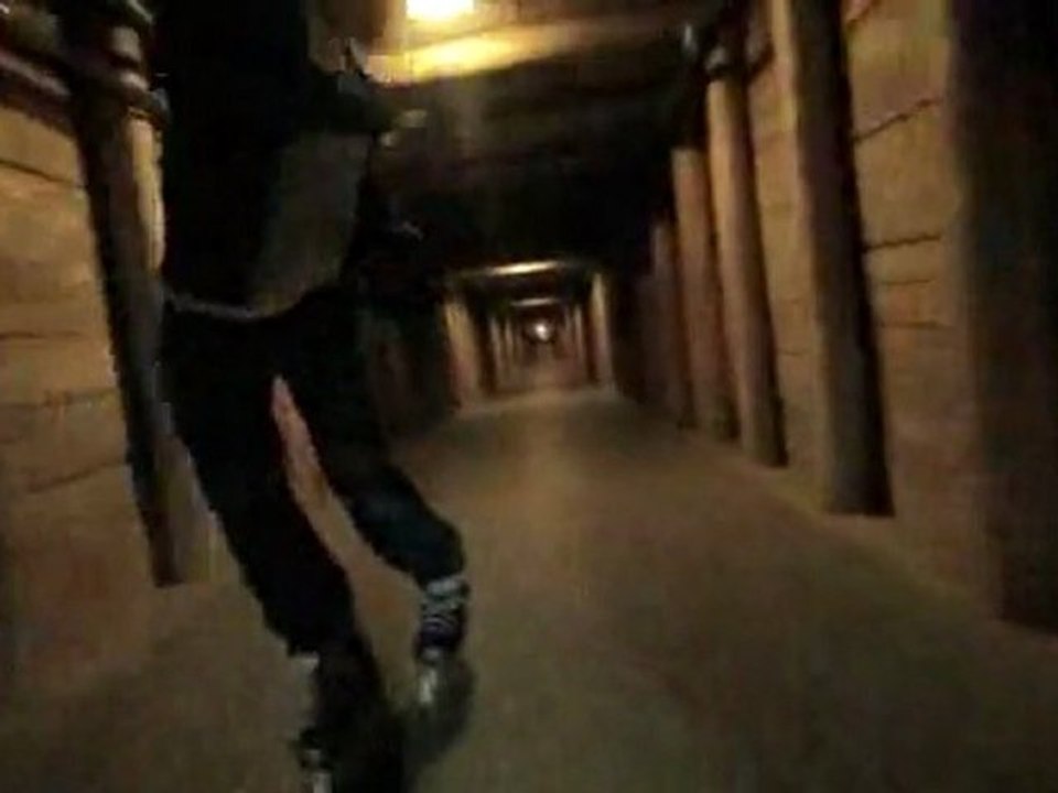Rollerblader Speeding Down A Salzbergwerk