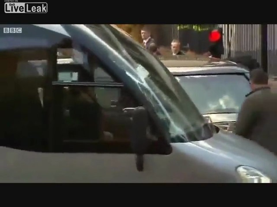 Obamas Auto stecken bleibt (zwei Winkel)