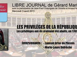 1/2 - Les Privilèges de la République - Radio Courtoisie - Gérard Marin