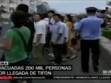 Evacuaciones en China por tifón Muifa