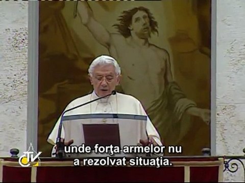 Papa: Apel pentru pace în Siria şi Libia
