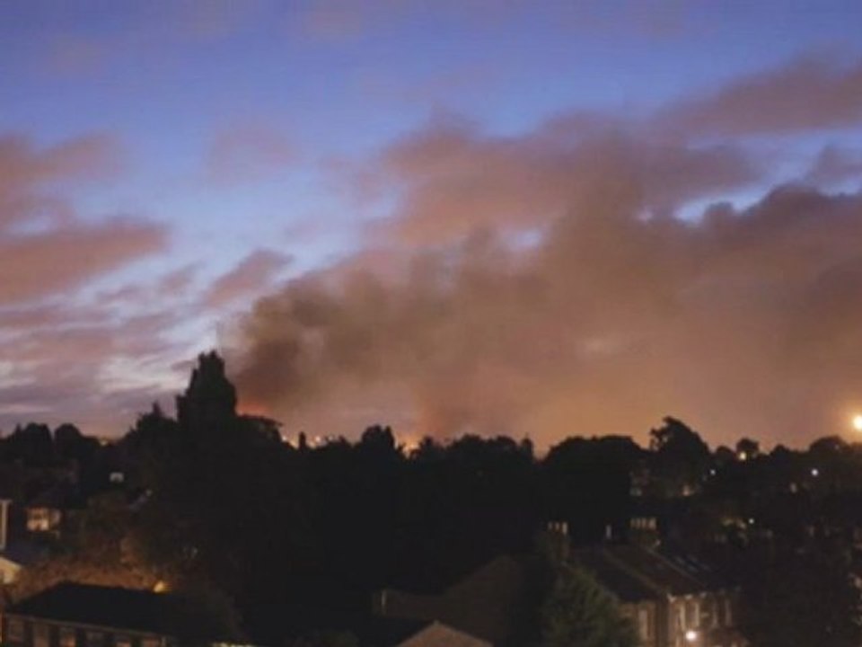 Tottenhan Riots- Fires over North London
