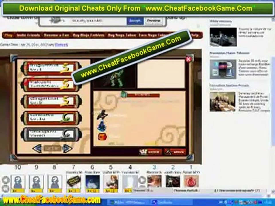 Ninja Saga Cheats  AUGUST 2011