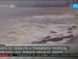 Tormenta tropical Muifa se debilita