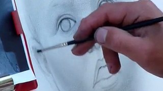 how to draw a realistic babyface in oil in one hour pt2