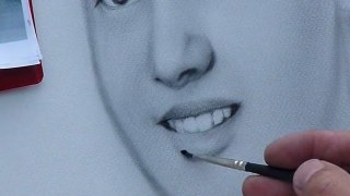 how to draw mouth and teeth with pencil