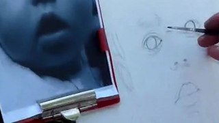 Learn to draw real faces in oil like a master pt1