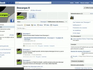 Página de Facebook de Descargas X