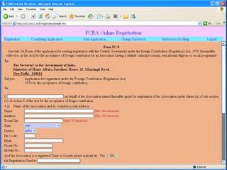 FCRA Online Registration