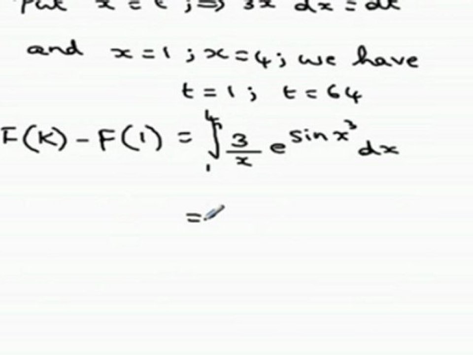 Definite Integrals - Use substitution methoda match with data