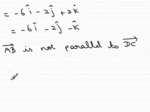 Three Dimensional Geometry, Vector Algebra - Using quadrilateral formula; parallel vectors