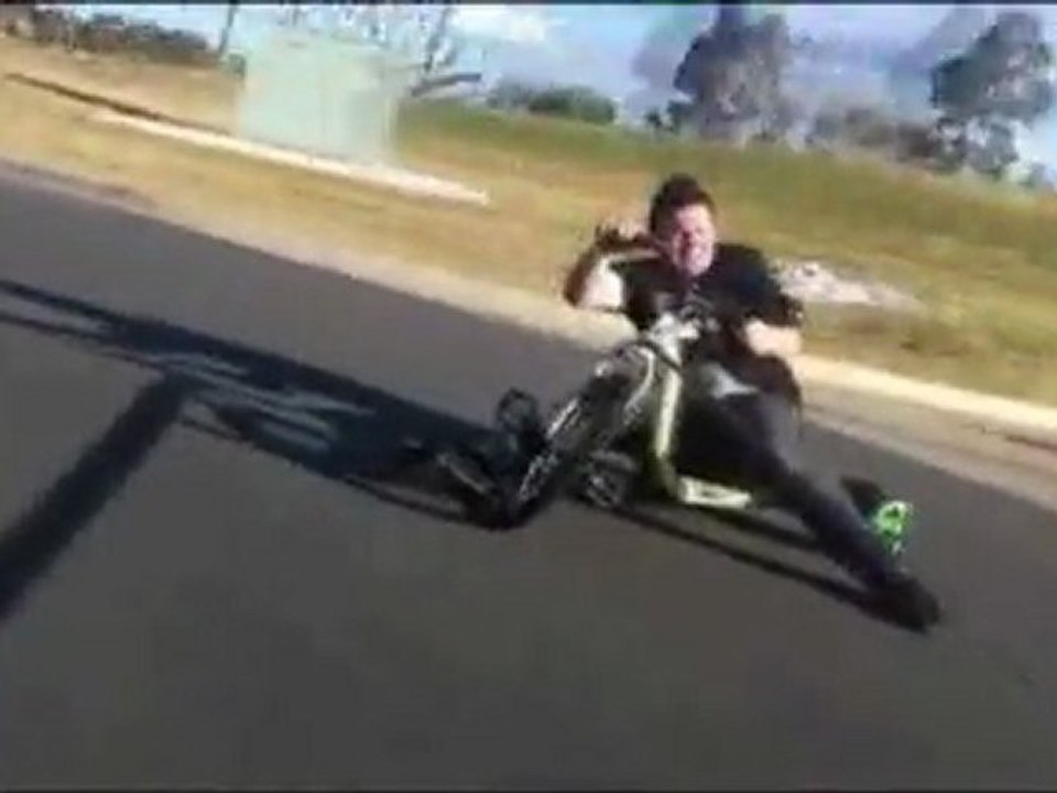 Big Kid Crashes Big Wheel Fail