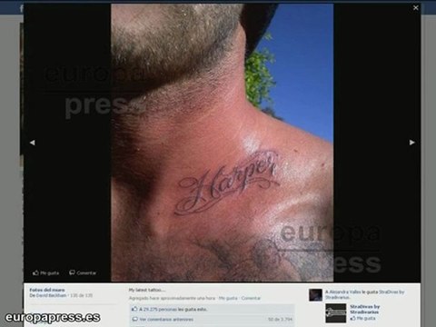 David Beckham se tatúa el nombre de su hija