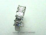 FDWB485EM Emerald Cut 5 Stone Diamond Wedding Anniversary Band