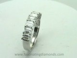 FDWB194EM Emerald Cut 7 Stone Diamond Wedding Anniversary Band
