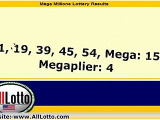 Mega Millions Lottery Drawing Results for August 9, 2011