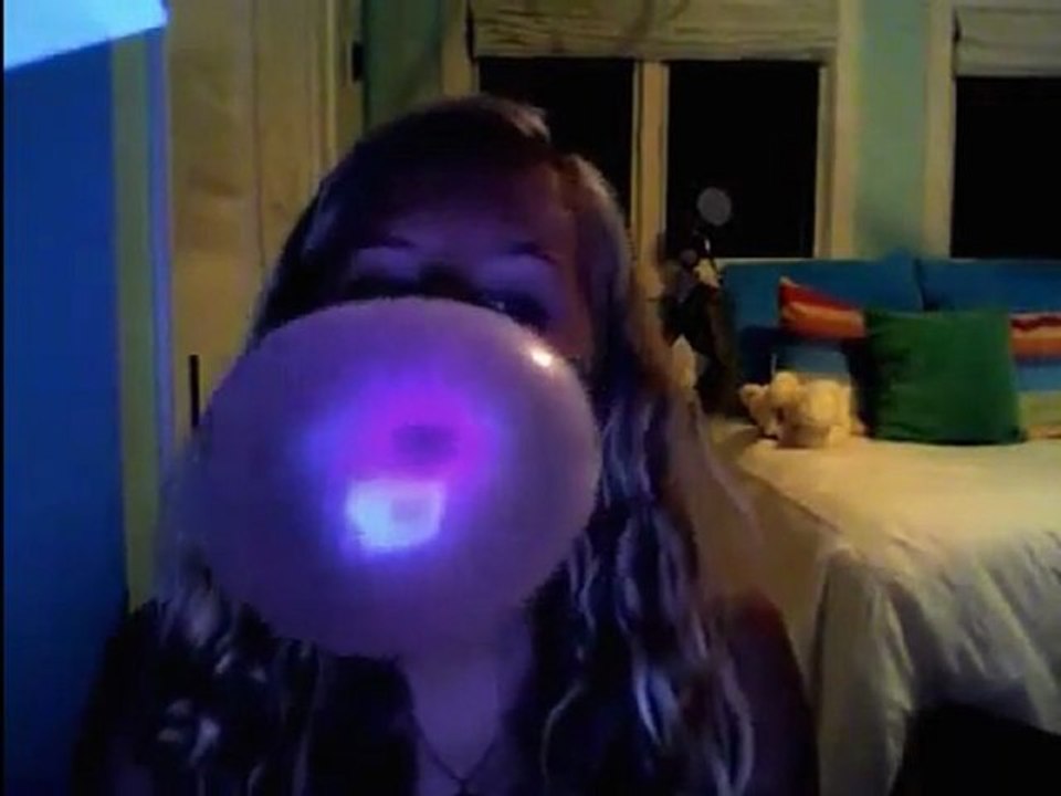 Cute Blonde Blowing Bubblegum Fail