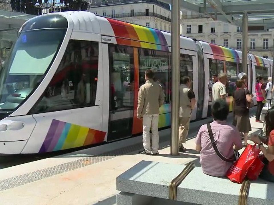 Inauguration du Tramway à Angers.