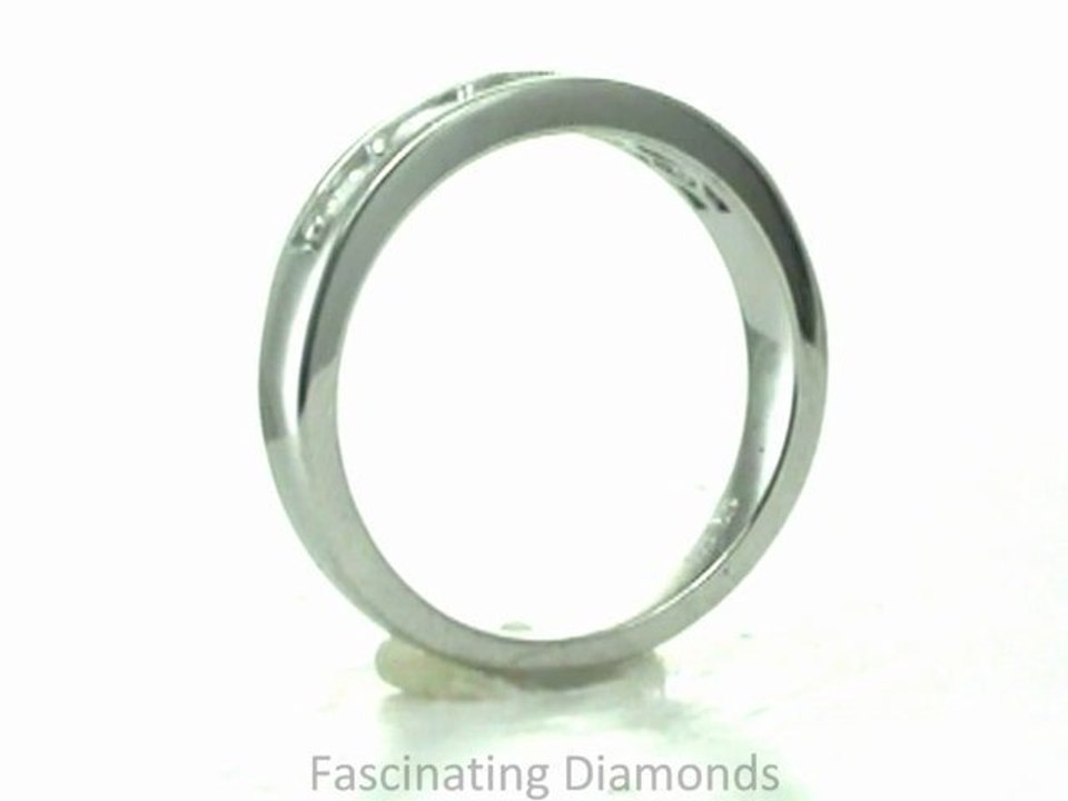 FDWB5235PR Princess Cut Kite Shape Channel Set Diamond Anniversary Band
