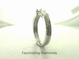 FDENS3111  Three Stones Diamond Wedding Rings Set With Pear Shape Side Stones