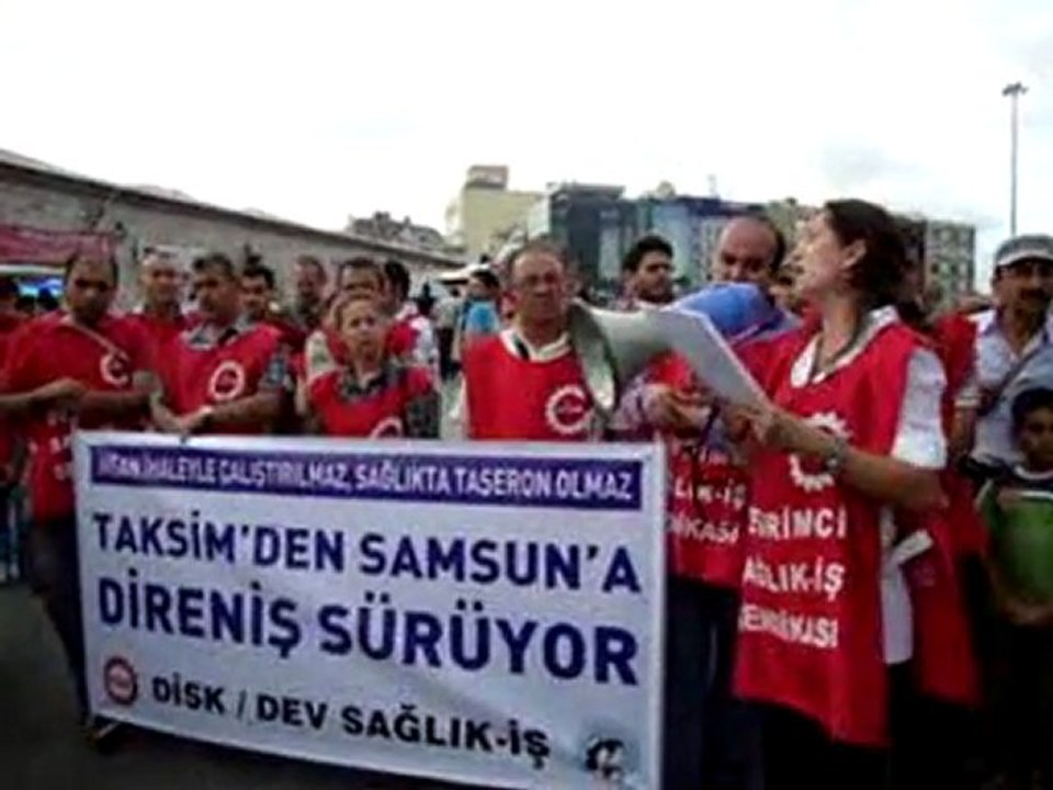 Taksim'den Samsun'a direniş sürüyor