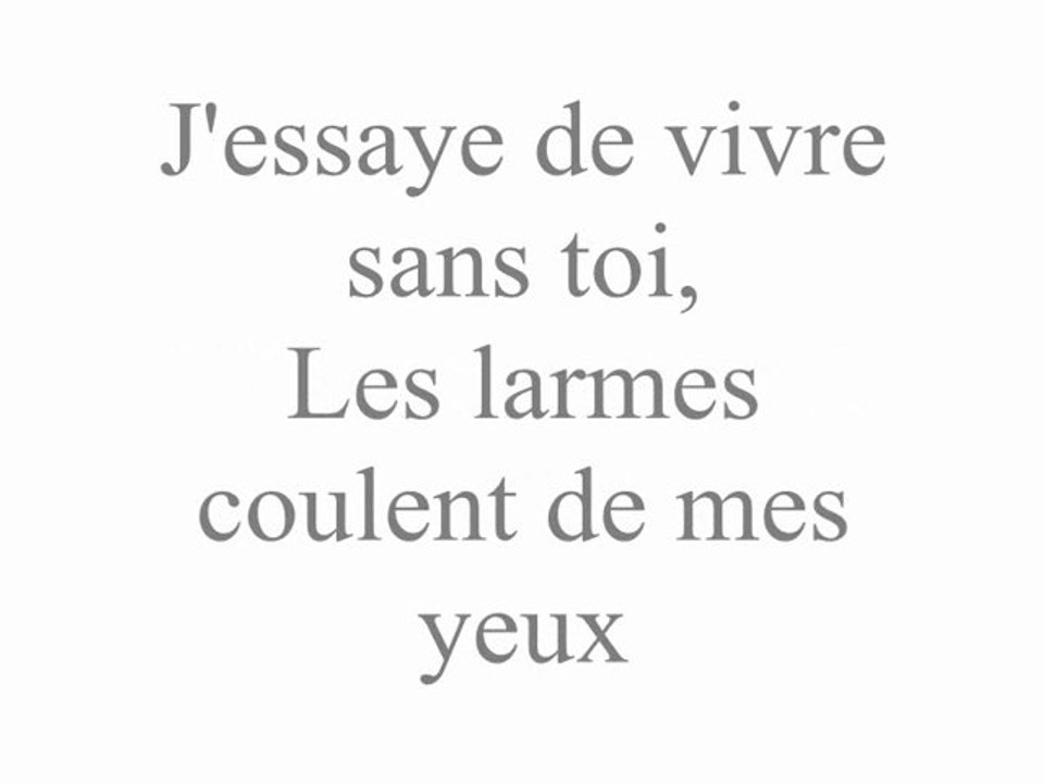 Tu me manques..