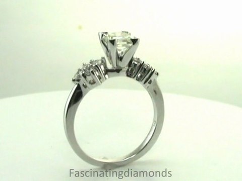 FDENS3082PRR Princess Diamond Prong Set Fleur Diamond Engagement Ring