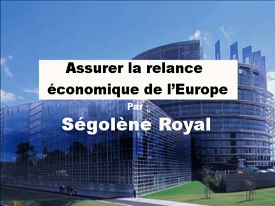 Ségolene Royal et la crise de l'Europe