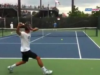 Marsel, Federer ile antrenmanda