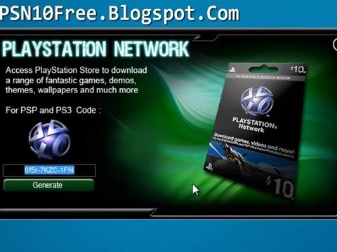 Playstation Network PS3 PSN Card Generator 10$ - Tutorial