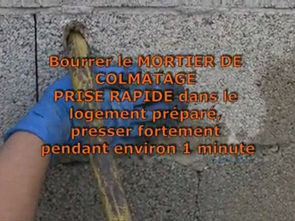 Mortier anti infiltrations eau Prise ultra rapide Colmatage Scellement  drain Reparation tuyau beton - Vidéo Dailymotion