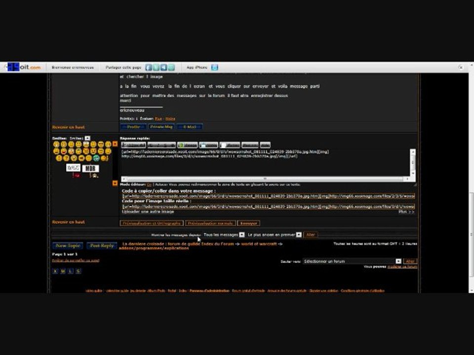 METTRE UNE  IMAGE  SUR LE FORUM