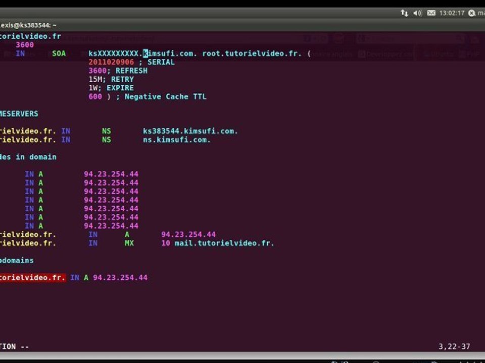 Tutoriel vidéo : Installation d'un site, configuration des DNS et du FTP sur un serveur