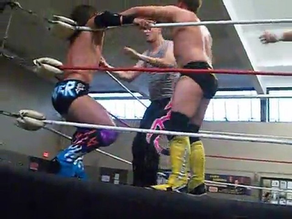 Derek Ryze, BJ Hancock, Mike McCloud vs. Rocky Starr, John Skyler, Michael Frehley