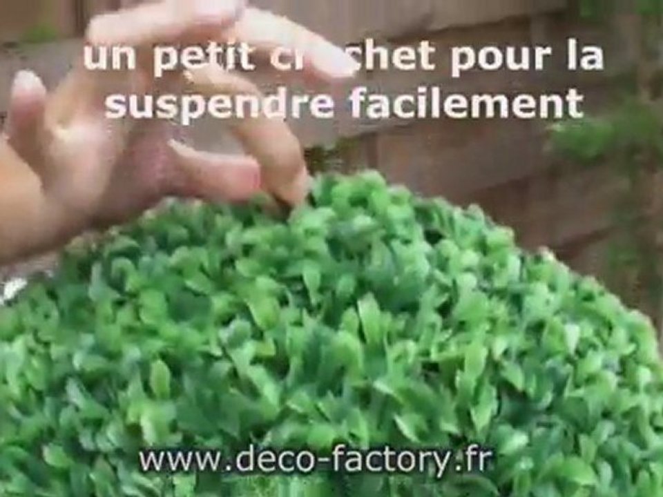 Boule de buis artificiel Florence sur deco-factory.fr