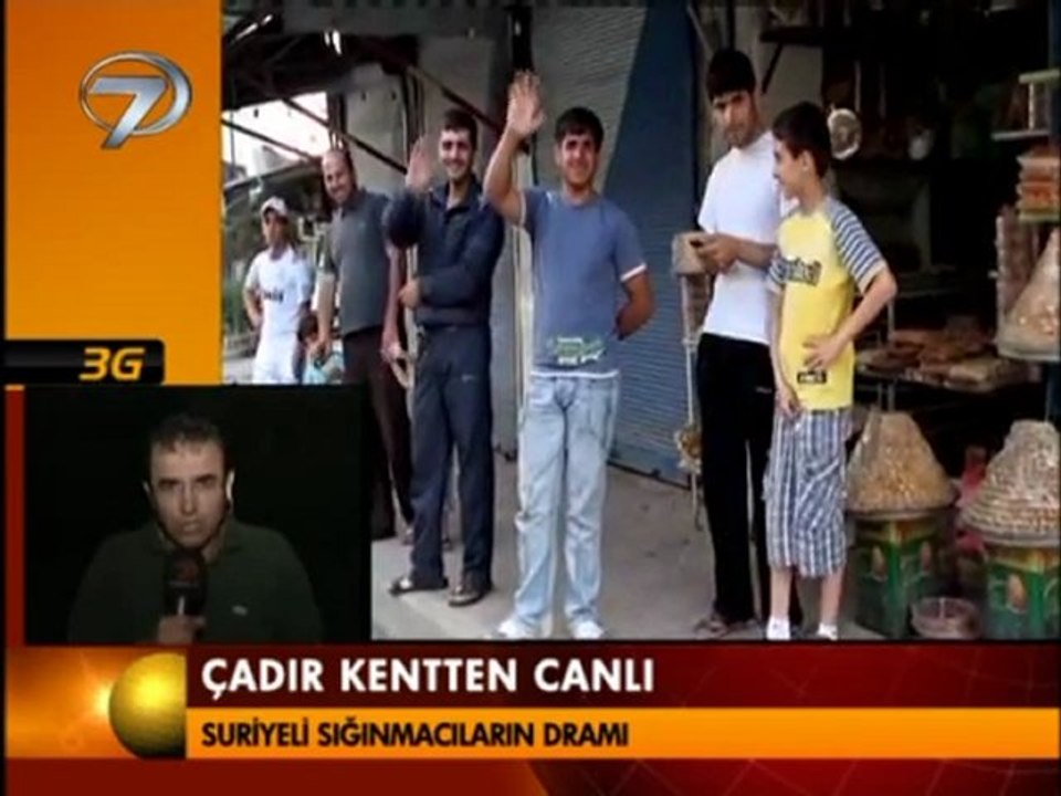 16 Haziran 2011 Ahmet Gemici  3G ile Hatay Suriye sınırı canlı bağlantı Kanal7 Haber